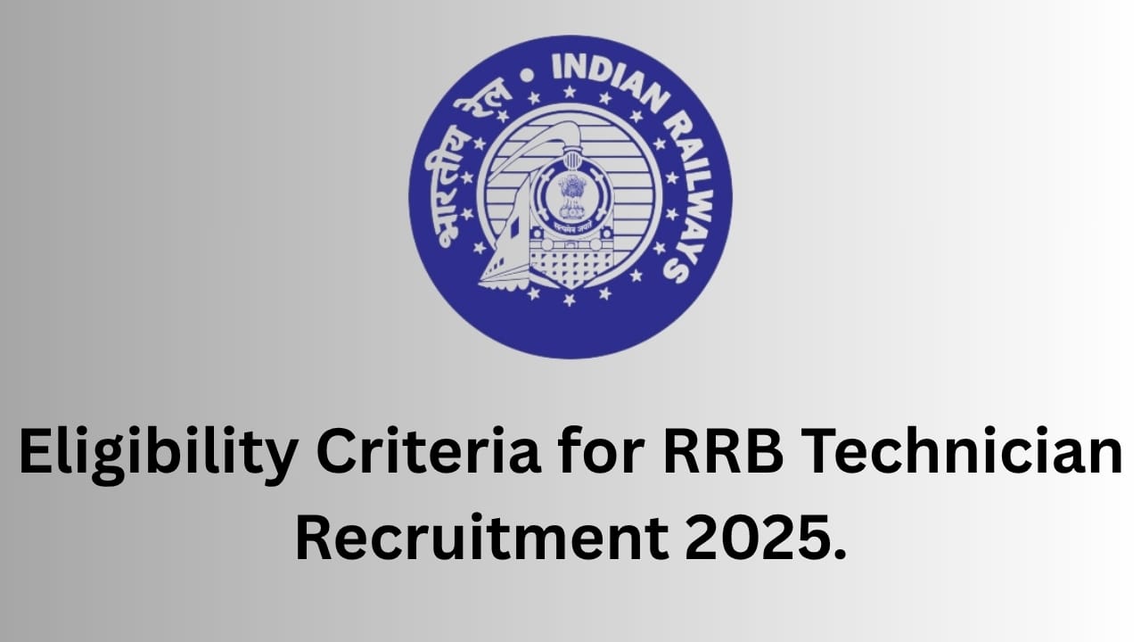 Railway Technician RRB Recruitment 2025